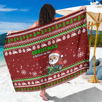 Tractor Santa Christmas Sarong Xmas Holiday Patterns - Wonder Print Shop