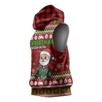Tractor Santa Christmas Sleeveless Hoodie Xmas Holiday Patterns - Wonder Print Shop