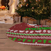 Tractor Santa Christmas Tree Skirt Xmas Holiday Patterns - Wonder Print Shop