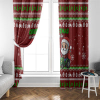 Tractor Santa Christmas Window Curtain Xmas Holiday Patterns - Wonder Print Shop