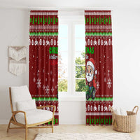 Tractor Santa Christmas Window Curtain Xmas Holiday Patterns - Wonder Print Shop