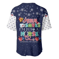 Nurse Life Jesus Christmas Baseball Jersey Xmas Holiday Patterns - Wonder Print Shop