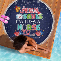 Nurse Life Jesus Christmas Beach Blanket Xmas Holiday Patterns - Wonder Print Shop
