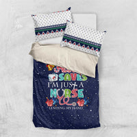 Nurse Life Jesus Christmas Bedding Set Xmas Holiday Patterns - Wonder Print Shop