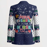 Nurse Life Jesus Christmas Blazer Xmas Holiday Patterns - Wonder Print Shop