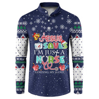 Nurse Life Jesus Christmas Button Sweatshirt Xmas Holiday Patterns - Wonder Print Shop