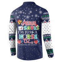 Nurse Life Jesus Christmas Button Sweatshirt Xmas Holiday Patterns - Wonder Print Shop