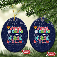 Nurse Life Jesus Christmas Ceramic Ornament Xmas Holiday Patterns - Wonder Print Shop