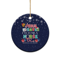 Nurse Life Jesus Christmas Ceramic Ornament Xmas Holiday Patterns - Wonder Print Shop