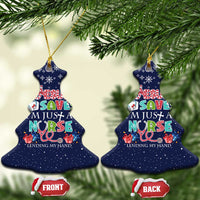 Nurse Life Jesus Christmas Ceramic Ornament Xmas Holiday Patterns - Wonder Print Shop