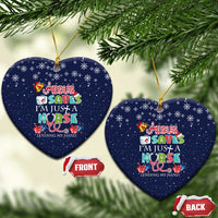 Nurse Life Jesus Christmas Ceramic Ornament Xmas Holiday Patterns - Wonder Print Shop