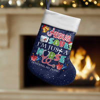 Nurse Life Jesus Christmas Stocking Xmas Holiday Patterns - Wonder Print Shop