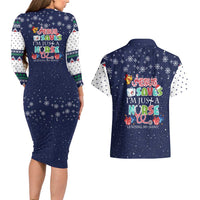 Nurse Life Jesus Christmas Couples Matching Long Sleeve Bodycon Dress and Hawaiian Shirt Xmas Holiday Patterns - Wonder Print Shop