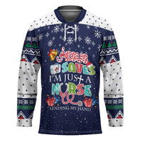 Nurse Life Jesus Christmas Hockey Jersey Xmas Holiday Patterns - Wonder Print Shop