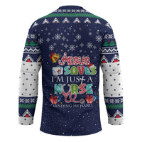 Nurse Life Jesus Christmas Hockey Jersey Xmas Holiday Patterns - Wonder Print Shop