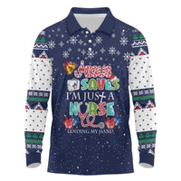 Nurse Life Jesus Christmas Long Sleeve Polo Shirt Xmas Holiday Patterns - Wonder Print Shop