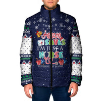 Nurse Life Jesus Christmas Padded Jacket Xmas Holiday Patterns - Wonder Print Shop