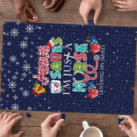 Nurse Life Jesus Christmas Puzzle Xmas Holiday Patterns - Wonder Print Shop
