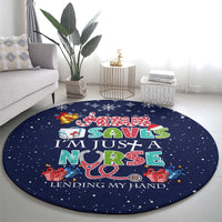 Nurse Life Jesus Christmas Round Carpet Xmas Holiday Patterns - Wonder Print Shop