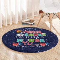 Nurse Life Jesus Christmas Round Carpet Xmas Holiday Patterns - Wonder Print Shop