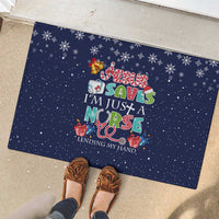 Nurse Life Jesus Christmas Rubber Doormat Xmas Holiday Patterns - Wonder Print Shop