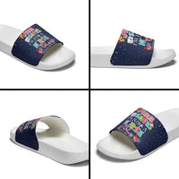 Nurse Life Jesus Christmas Slide Sandals Xmas Holiday Patterns - Wonder Print Shop