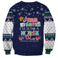Nurse Life Jesus Christmas Sweatshirt Xmas Holiday Patterns - Wonder Print Shop
