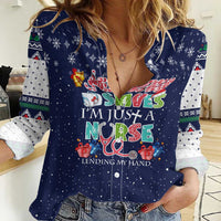 Nurse Life Jesus Christmas Women Casual Shirt Xmas Holiday Patterns - Wonder Print Shop