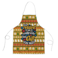 The Only Gift You Need Christmas Apron Xmas Holiday Patterns - Wonder Print Shop