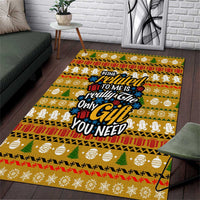 The Only Gift You Need Christmas Area Rug Xmas Holiday Patterns - Wonder Print Shop