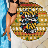 The Only Gift You Need Christmas Beach Blanket Xmas Holiday Patterns - Wonder Print Shop