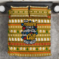 The Only Gift You Need Christmas Bedding Set Xmas Holiday Patterns - Wonder Print Shop