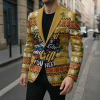 The Only Gift You Need Christmas Blazer Xmas Holiday Patterns - Wonder Print Shop