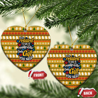 The Only Gift You Need Christmas Ceramic Ornament Xmas Holiday Patterns - Wonder Print Shop