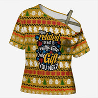 The Only Gift You Need Christmas Cross Shoulder Shirt Xmas Holiday Patterns - Wonder Print Shop