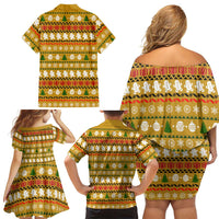 The Only Gift You Need Christmas Family Matching Off Shoulder Short Dress and Hawaiian Shirt Xmas Holiday Patterns - Wonder Print Shop