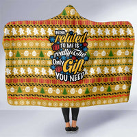 The Only Gift You Need Christmas Hooded Blanket Xmas Holiday Patterns - Wonder Print Shop