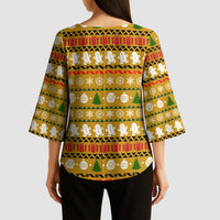The Only Gift You Need Christmas Kimono Sleeve Blouse Xmas Holiday Patterns - Wonder Print Shop
