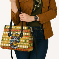 The Only Gift You Need Christmas Leather Bag Xmas Holiday Patterns - Wonder Print Shop