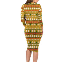 The Only Gift You Need Christmas Long Sleeve Bodycon Dress Xmas Holiday Patterns - Wonder Print Shop