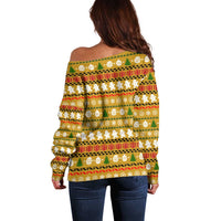 The Only Gift You Need Christmas Off Shoulder Sweater Xmas Holiday Patterns - Wonder Print Shop