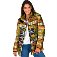 The Only Gift You Need Christmas Padded Jacket Xmas Holiday Patterns - Wonder Print Shop