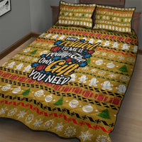 The Only Gift You Need Christmas Quilt Bed Set Xmas Holiday Patterns - Wonder Print Shop