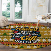 The Only Gift You Need Christmas Round Carpet Xmas Holiday Patterns - Wonder Print Shop