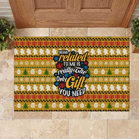 The Only Gift You Need Christmas Rubber Doormat Xmas Holiday Patterns - Wonder Print Shop