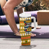 The Only Gift You Need Christmas Tumbler With Handle Xmas Holiday Patterns - Wonder Print Shop