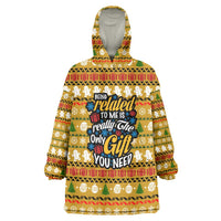 The Only Gift You Need Christmas Wearable Blanket Hoodie Xmas Holiday Patterns - Wonder Print Shop
