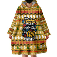 The Only Gift You Need Christmas Wearable Blanket Hoodie Xmas Holiday Patterns - Wonder Print Shop