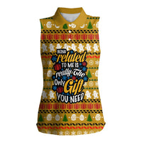The Only Gift You Need Christmas Women Sleeveless Polo Shirt Xmas Holiday Patterns - Wonder Print Shop