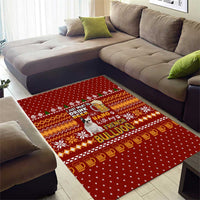 Drink Beer With French Bulldog Christmas Area Rug Xmas Holiday Patterns - Wonder Print Shop